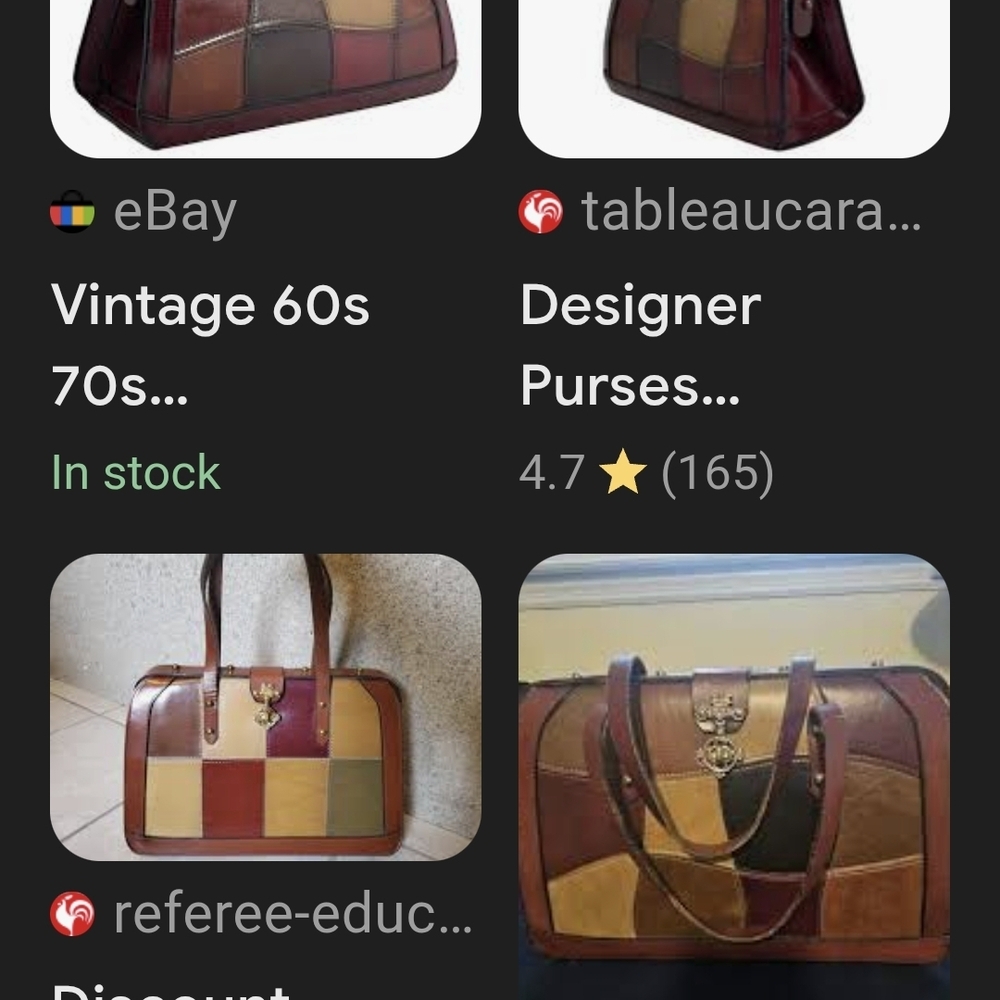 Patchwork Leather Handbag - image 5